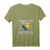 Damen Bosnische Flagge T-Shirt | Bosnien und Herzegowina Geschenk für Fans, Urlaub, Wurzeln & Stolz