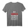 Damen §1 Bosnier haben immer Recht T-Shirt mit V-Ausschnitt – Witziges Geschenk für Bosnien-Fans und Balkan-Liebhaber