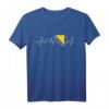 Bosnien Flagge Herzschlag T-Shirt für Damen, Herren & Kinder – Perfektes Geschenk aus Sarajevo