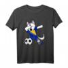 Dabbing Husky Dog Trikot Bosnien und Herzegowina - Fußballfan T-Shirt mit Flagge für Kinder, Trainer & Turniere