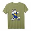 Dabbing Husky Dog Trikot Bosnien und Herzegowina - Fußballfan T-Shirt mit Flagge für Kinder, Trainer & Turniere