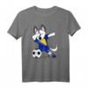 Dabbing Husky Dog Trikot Bosnien und Herzegowina - Fußballfan T-Shirt mit Flagge für Kinder, Trainer & Turniere