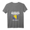 Damen T-Shirt mit V-Ausschnitt - Ein Leben ohne Bosnien ist möglich aber sinnlos, patriotisches Design für Bosnische Frauen
