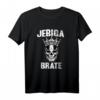 Jebiga Brate Totenkopf T-Shirt | Balkan Slang Spruch Bosnien Serbien Kroatien Geschenk für Männer und Frauen