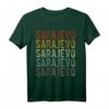 Sarajevo City Bosnien und Herzegowina Retro T-Shirt - Klassisch geschnitten mit doppeltem Saum, ideal als Souvenir und Modeartikel