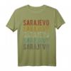 Sarajevo City Bosnien und Herzegowina Retro T-Shirt - Klassisch geschnitten mit doppeltem Saum, ideal als Souvenir und Modeartikel