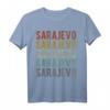Sarajevo City Bosnien und Herzegowina Retro T-Shirt - Klassisch geschnitten mit doppeltem Saum, ideal als Souvenir und Modeartikel