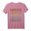 Sarajevo City Bosnien und Herzegowina Retro T-Shirt - Klassisch geschnitten mit doppeltem Saum, ideal als Souvenir und Modeartikel