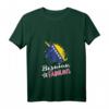Damen T-Shirt mit Bosnischer Flagge und Einhorn-Design - Leichtes V-Ausschnitt Shirt für patriotische Damen