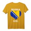 Bosnier - Bosnia Girl Balkan T-Shirt für Frauen und Mädchen mit bosnischer Flagge & Herz - Stolz auf deine Herkunft