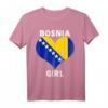 Bosnier - Bosnia Girl Balkan T-Shirt für Frauen und Mädchen mit bosnischer Flagge & Herz - Stolz auf deine Herkunft