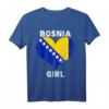 Bosnier - Bosnia Girl Balkan T-Shirt für Frauen und Mädchen mit bosnischer Flagge & Herz - Stolz auf deine Herkunft