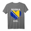 Bosnier - Bosnia Girl Balkan T-Shirt für Frauen und Mädchen mit bosnischer Flagge & Herz - Stolz auf deine Herkunft
