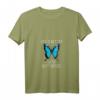Damen Schmetterling T-Shirt mit V-Ausschnitt - Niedliches botanisches Insekt für Natur- und Tierliebhaber, perfektes Geschenk