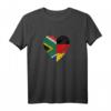 Südafrika Deutschland Herz T-Shirt mit Flaggenmotiv – Perfekt für Reisen, Feiern und patriotischen Stolz