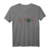 Marokko Stern Herzschlag T-Shirt – Stolz auf marokkanische Wurzeln, geeignet für Marokkaner & Marokkanerinnen, ideal für Reisen nach Rabat & besondere Anlässe