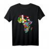 Afrikanischer Stolz - Ethnische Karte von Afrika mit Flaggen T-Shirt für Kultur & Heritage, perfekt für African History Month