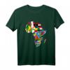 Afrikanischer Stolz - Ethnische Karte von Afrika mit Flaggen T-Shirt für Kultur & Heritage, perfekt für African History Month