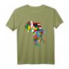 Afrikanischer Stolz - Ethnische Karte von Afrika mit Flaggen T-Shirt für Kultur & Heritage, perfekt für African History Month