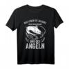 Angler Fischer Sportfischen T-Shirt mit lustigem Spruch 'meld dich krank und geh angeln' – Perfektes Geschenk für Hobby- und Profi-Angler