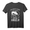 Angler Fischer Sportfischen T-Shirt mit lustigem Spruch 'meld dich krank und geh angeln' – Perfektes Geschenk für Hobby- und Profi-Angler