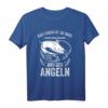 Angler Fischer Sportfischen T-Shirt mit lustigem Spruch 'meld dich krank und geh angeln' – Perfektes Geschenk für Hobby- und Profi-Angler