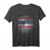 Muay Thai T-Shirt für brasilianisches Jiu Jitsu & Kickboxen - Stylisches Fight Sport Shirt mit Tiger Grafik und Thailand Flagge, Perfekt als Geschenk