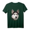 Sibirischer Husky Gesicht T-Shirt – Realistischer Hundedruck, ideales Geschenk für Husky-Liebhaber und Hundebesitzer