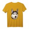 Sibirischer Husky Gesicht T-Shirt – Realistischer Hundedruck, ideales Geschenk für Husky-Liebhaber und Hundebesitzer