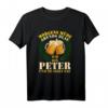 Morgens müde Abends blau Peter T-Shirt – Lustiges Geburtstags- und Vatertagsgeschenk mit Spruch für Feiernde