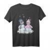 Schneemann & Schneefrau mit Herz Wintermotiv T-Shirt – Süßes Paar-Shirt für Kinder, Damen, Herren, Oma & Opa, perfekt für Winter und Weihnachten