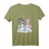 Schneemann & Schneefrau mit Herz Wintermotiv T-Shirt – Süßes Paar-Shirt für Kinder, Damen, Herren, Oma & Opa, perfekt für Winter und Weihnachten