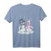 Schneemann & Schneefrau mit Herz Wintermotiv T-Shirt – Süßes Paar-Shirt für Kinder, Damen, Herren, Oma & Opa, perfekt für Winter und Weihnachten