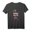 Oma Elfe Weihnachtsoutfit Partnerlook Geschenk Weihnachten - Festliches T-Shirt mit Elfenhut, Socken & Schneeflocken für die Feiertage