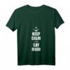 Damen Keep Calm and say Moin - Küste Norddeutsche Sprüche Geschenk T-Shirt mit V-Ausschnitt für Norddeutsche & Meerliebhaber