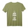 Damen Keep Calm and say Moin - Küste Norddeutsche Sprüche Geschenk T-Shirt mit V-Ausschnitt für Norddeutsche & Meerliebhaber