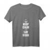 Damen Keep Calm and say Moin - Küste Norddeutsche Sprüche Geschenk T-Shirt mit V-Ausschnitt für Norddeutsche & Meerliebhaber