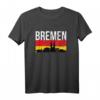 Bremen Skyline Shirt mit Deutschland Flagge - Lustiges Bremen Souvenir & Geschenk für Männer, Frauen & Kinder