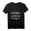 Herren Mec Simple 'Je t'aime Bretagne' T-Shirt – Lustiges Geschenk mit Bretonischem Humor, Ideal für Apero, Vatertag & Geburtstag