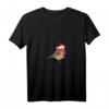 Damen Rotkehlchen Weihnachten Vogel Weihnachtsmann Gartenvogel T-Shirt mit V-Ausschnitt – Perfektes Geschenk für Vogelliebhaber, Ornithologen & Naturschützer
