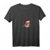 Damen Rotkehlchen Weihnachten Vogel Weihnachtsmann Gartenvogel T-Shirt mit V-Ausschnitt – Perfektes Geschenk für Vogelliebhaber, Ornithologen & Naturschützer