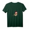 Damen Rotkehlchen Weihnachten Vogel Weihnachtsmann Gartenvogel T-Shirt mit V-Ausschnitt – Perfektes Geschenk für Vogelliebhaber, Ornithologen & Naturschützer