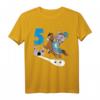 Kinder Ritter T-Shirt zum 5. Geburtstag mit Burg und Schwert - Perfekt für Ritterpartys und Mittelalter-Themen