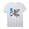 Kinder Ritter T-Shirt zum 5. Geburtstag mit Burg und Schwert - Perfekt für Ritterpartys und Mittelalter-Themen