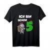 Kinder Ritter T-Shirt zum 5. Geburtstag mit Drache und Burg - Lustiges Geschenk für Jungen, Prinzen & kleine Ritter