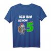 Kinder Ritter T-Shirt zum 5. Geburtstag mit Drache und Burg - Lustiges Geschenk für Jungen, Prinzen & kleine Ritter