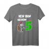 Kinder Ritter T-Shirt zum 5. Geburtstag mit Drache und Burg - Lustiges Geschenk für Jungen, Prinzen & kleine Ritter