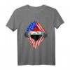 Irak Shirt mit US-Flagge und irakischer Flagge - Stolz auf irakische Wurzeln, Bürger- und Erbe-T-Shirt für Feiertage & Familie