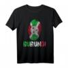 BURUNDI Finger Print Flag T-Shirt - I Love Burundi Travel & Patriotic Tee for Flag Day, Independence Day & Sports Support