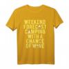 Weekend Forecast Camping with Wine - Lustiges Camper Geschenk T-Shirt für Männer & Frauen